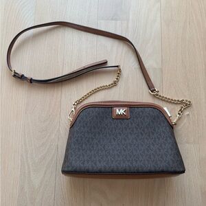 MICHAEL Michael Kors Signature Dome Crossbody Brown Acorn Gold